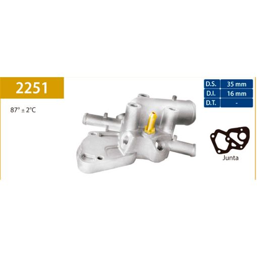 Imagem de VALVULA TERMOSTATICA FIAT PALIO 1.0 96/99 / SIENA 1.0 98/99