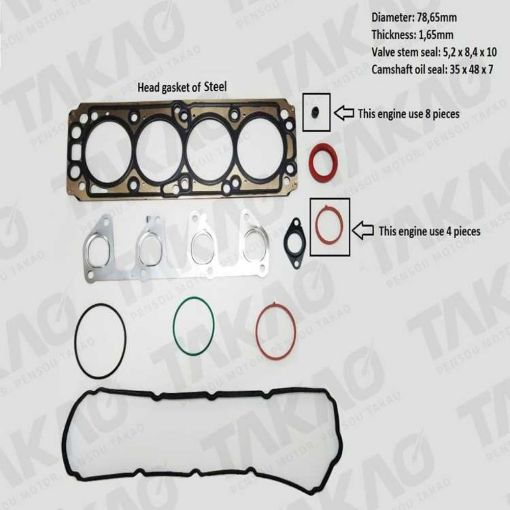 Imagem de JUNTA RETIFICACAO GM PRISMA ONIX 1.4 8V 12/