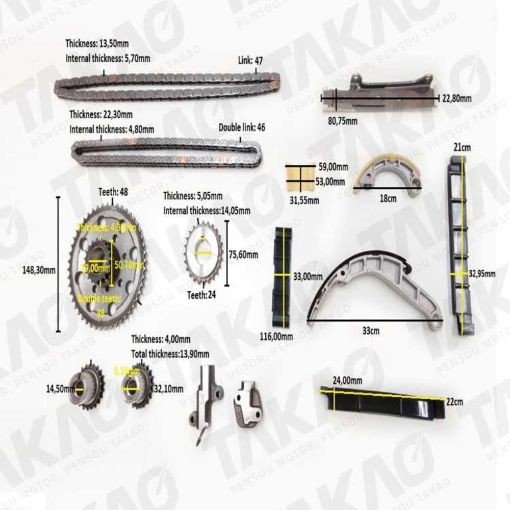 Imagem de KIT CORRENTE NISSAN FRONTIER 2.5 16V 190CV 12/