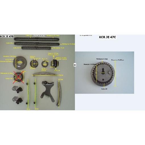 Imagem de KIT CORRENTE JEEP 4.7L 16V V8 SOHC 99-07 GRAND CHEROKEE
