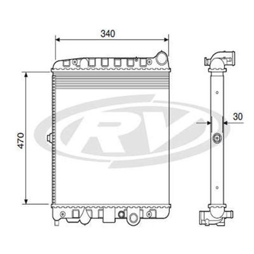 Imagem de RADIADOR AGUA SAVEIRO 1.6 06/06 G4 SEM AR