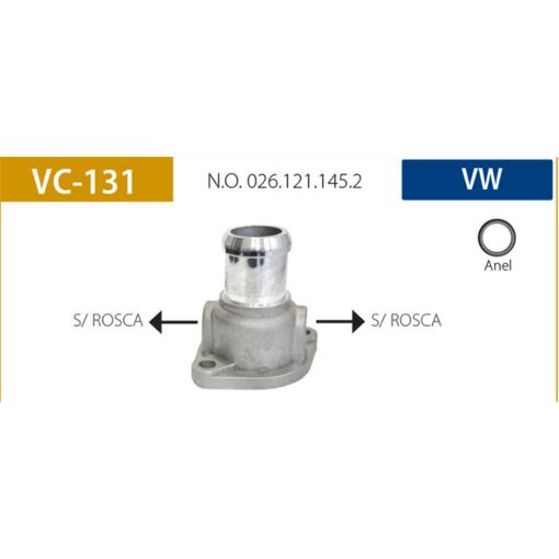Imagem de FLANGE AGUA CABECOTE VW AP 1.6 1.8 2.0 94 02